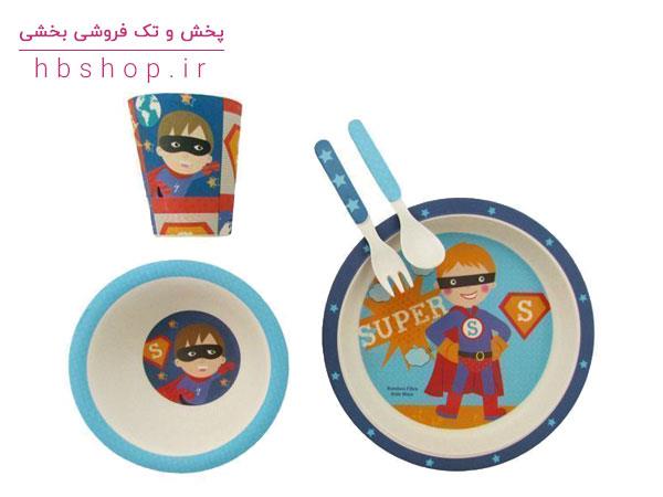 ظرف غذا کودک و نوزاد بامبو پسرانه